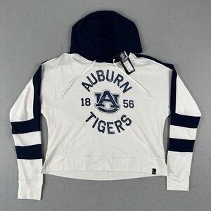 Under Armour Auburn‎ Tigers Hoodie Women's Medium White Blue Mesh Accent